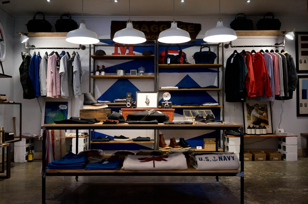 retail store interior with security