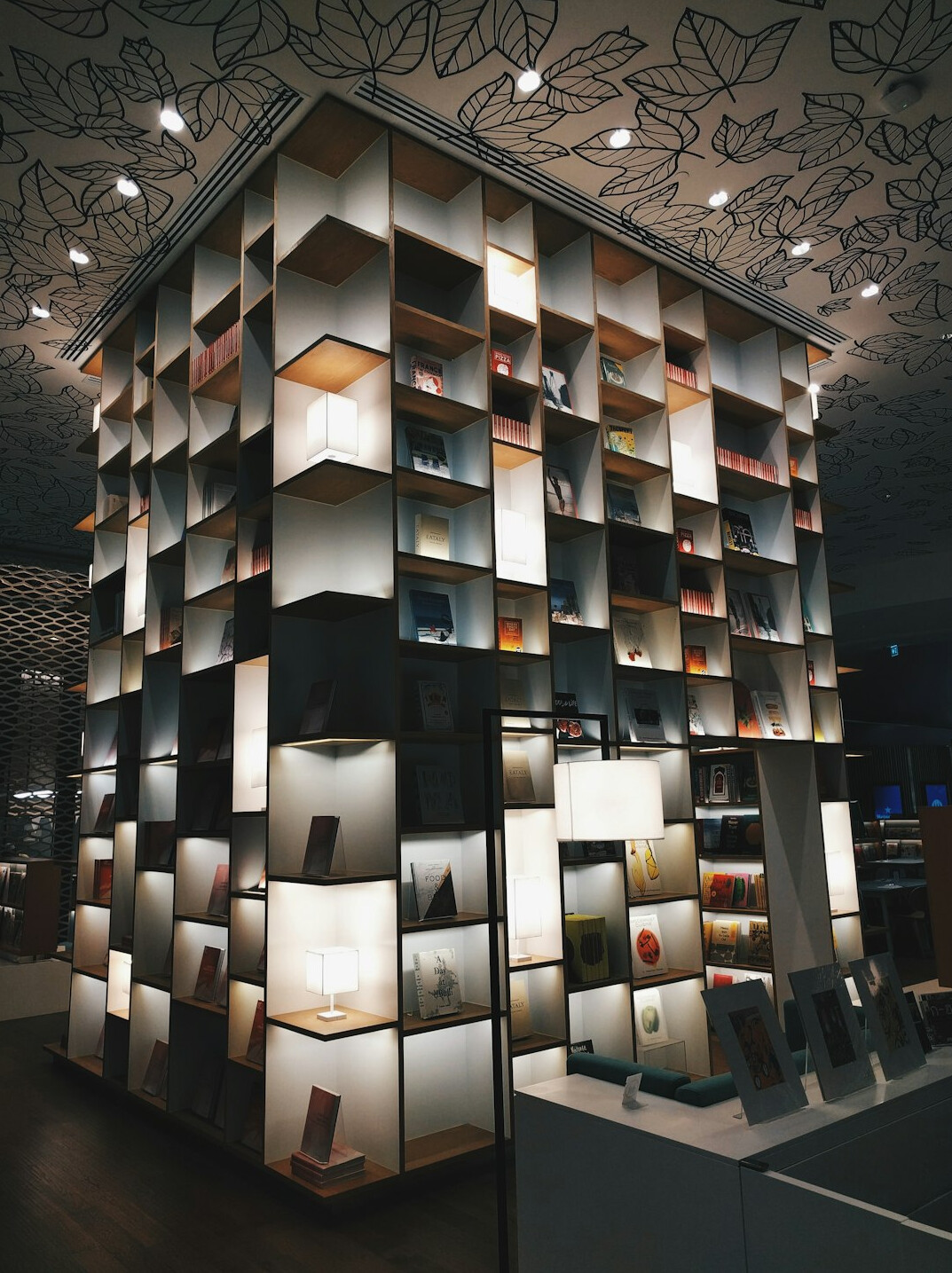 nighttime department store interior